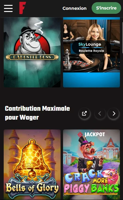 Version mobile du site FatBoss